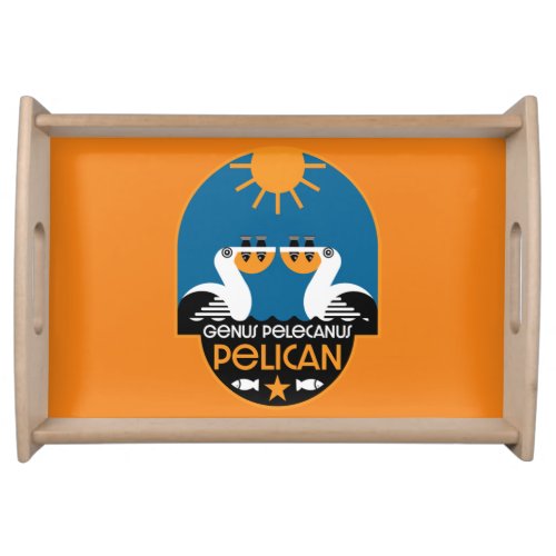 Genus Pelecanus Bird Art    Serving Tray