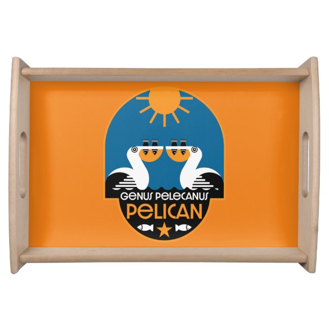Genus Pelecanus Bird Art    Serving Tray (Front)