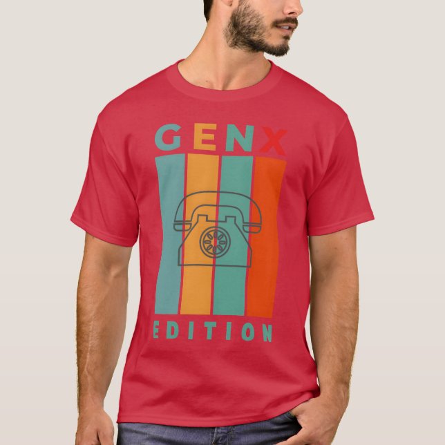GENX EDITION Vintage Phone Design T-Shirt (Front)
