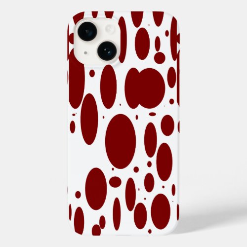 Geo 13 red wine cow pattern Case_Mate iPhone 14 case