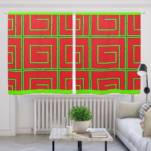 Geo Bamboo Maze Red  