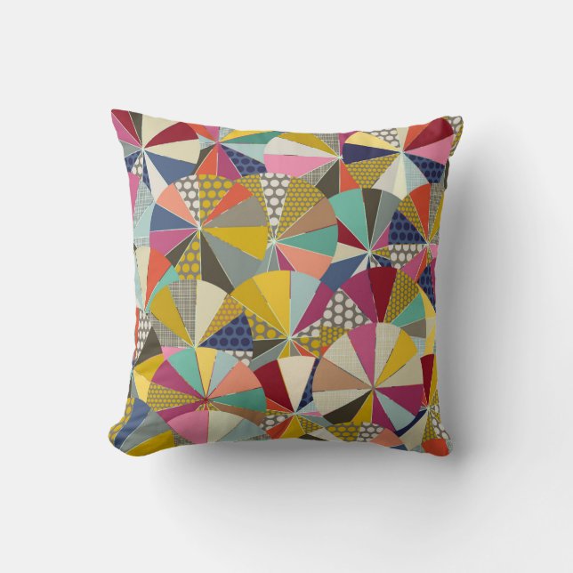 geo brolly throw pillow (Front)