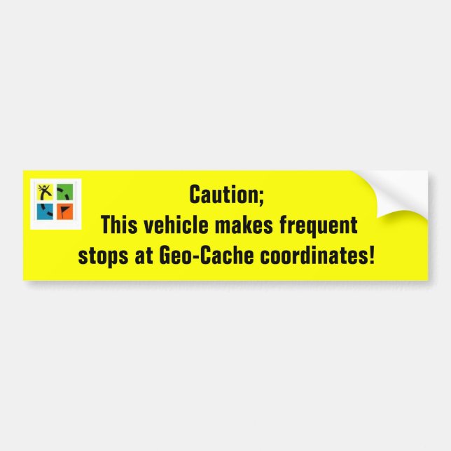 Geo-Cache coordinates Bumper Sticker (Front)