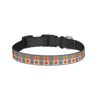 Geo-Celestial Repeat Pattern Pet Collar
