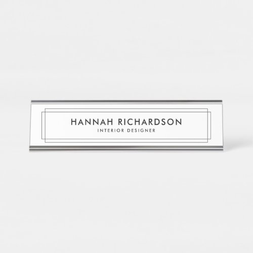 Geo Chic  Personalized Desk Name Plate