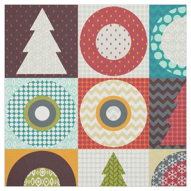 geo christmas fabric (Swatch)