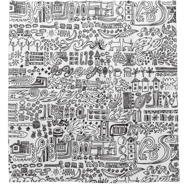 Geo design abstract pattern. shower curtain (Front)