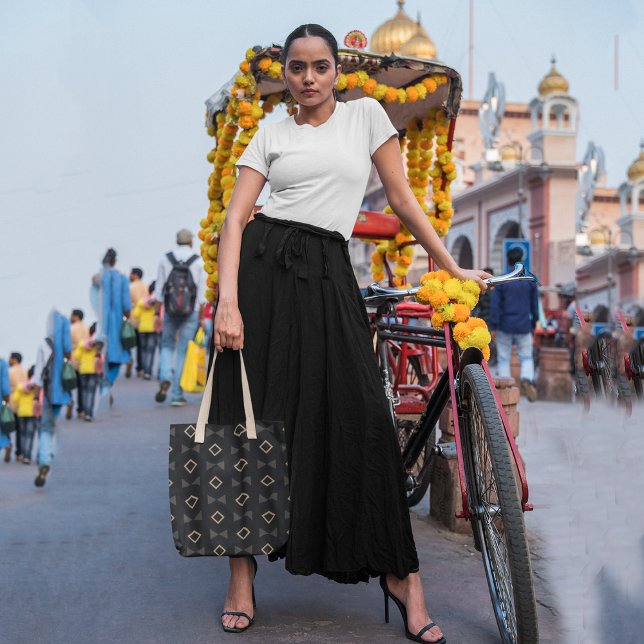 Geo diagonal triangle tote bag (Creator Uploaded)