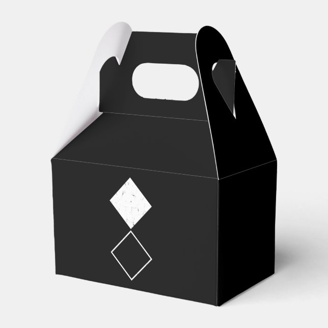 Geo Diamond Square Favor Boxes (Front Side)
