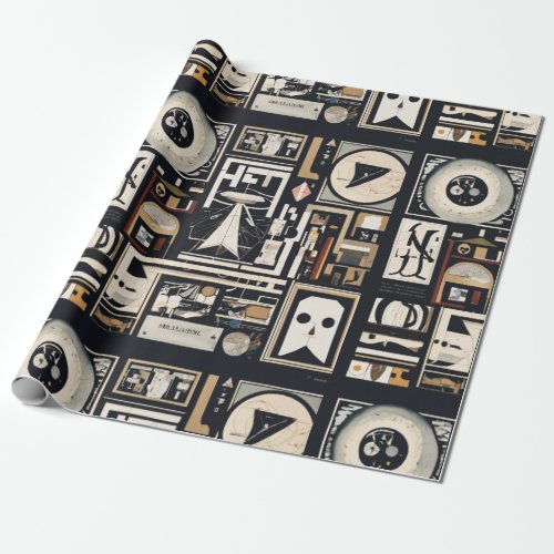 Geo Elegance Wrapping Paper with Geometric Flair