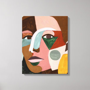 Geo Face Canvas Print