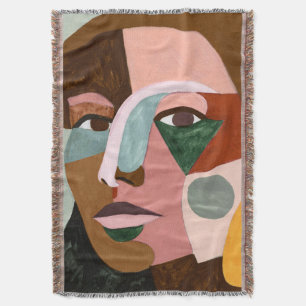 Geo Face Throw Blanket