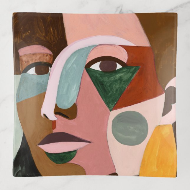Geo Face Trinket Tray (Front)