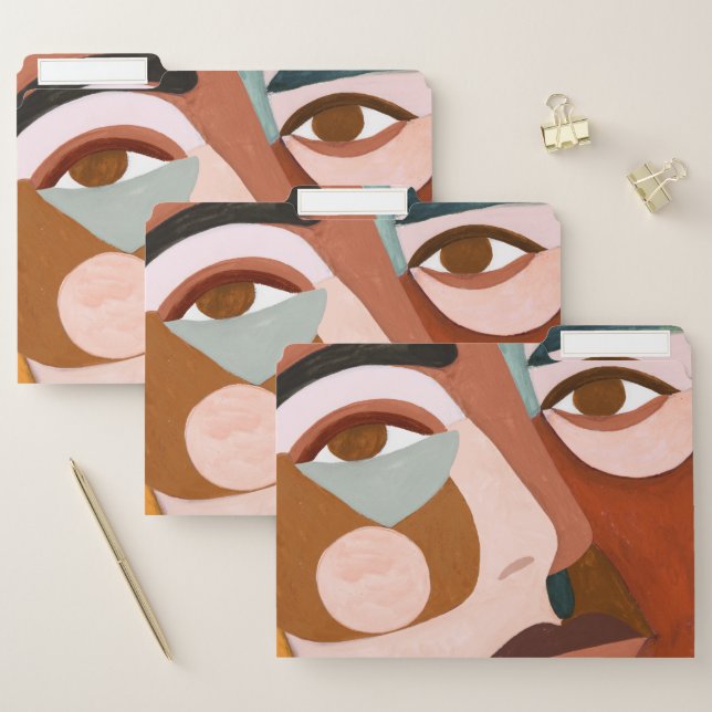 Geo Face Upclose File Folder (Set)