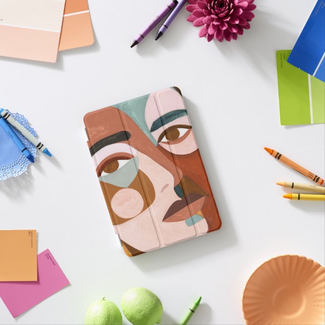 Geo Face Upclose iPad Mini Cover (In Situ)