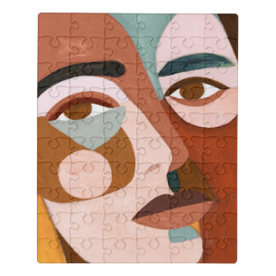 Geo Face Upclose Jigsaw Puzzle