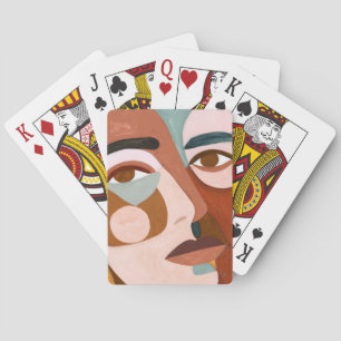 Geo Face Upclose Poker Cards