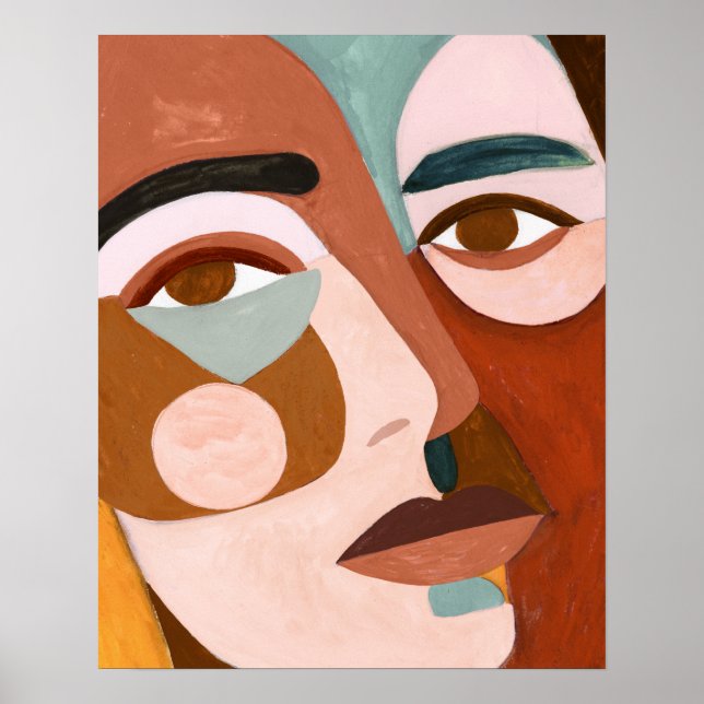 Geo Face Upclose Poster (Front)