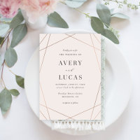 Geo Frame EDITABLE COLOR Wedding Invitation GEO