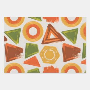 Geo Groove Wrapping Paper Sheets