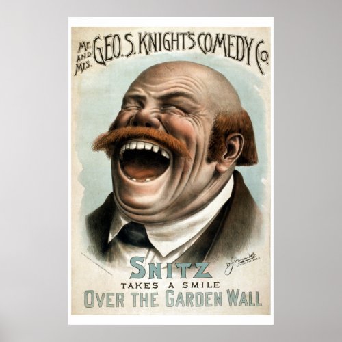 Geo H Whites Comedy Co Vintage Theater Poster