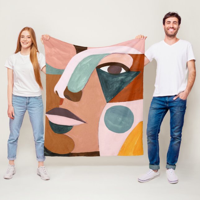 Geo Half Face Fleece Blanket (In Situ)