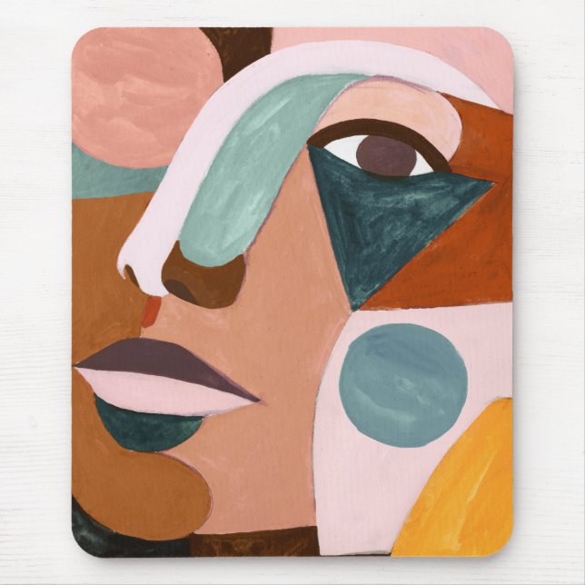 Geo Half Face Mouse Pad (Front)