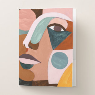 Geo Half Face Pocket Folder