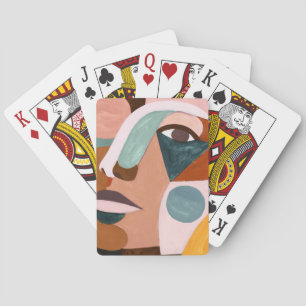 Geo Half Face Poker Cards
