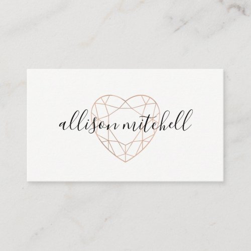 Geo Heart and Typography Business Card