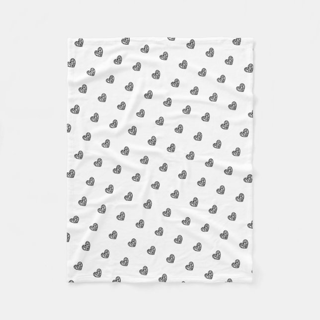 Geo Heart Icon Pet Fleece Blanket (Front)