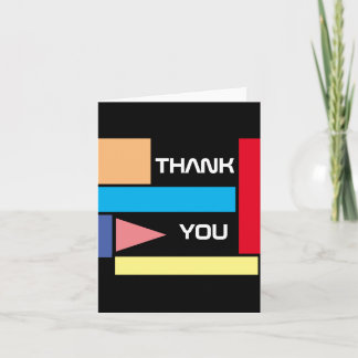 Geo- Letterpress Thank You Card