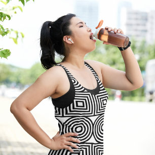 geo line circles tank top