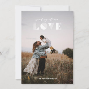 Geo Love Overlay Valentine's Day Card - White