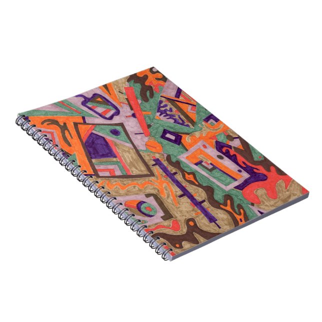Geo-Organic Pool, Abstract Art Notebook (Right Side)