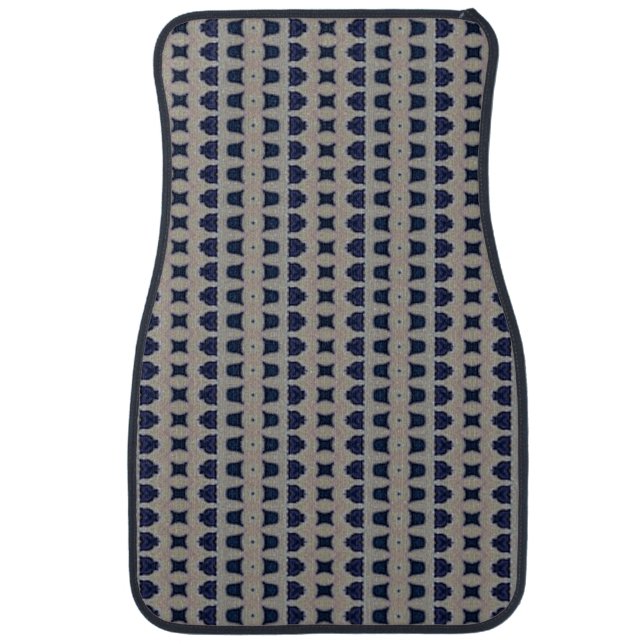 Geo Plaid Car Floor Mat (Front)