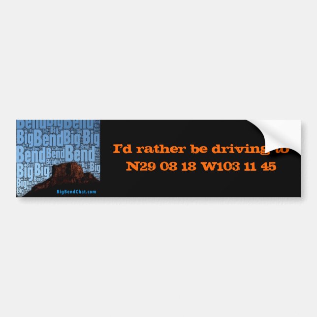 Geo Positional Bumper Sticker (Front)