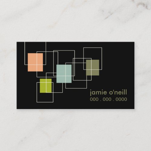 Geo Retro Biz Card Business Card Templates
