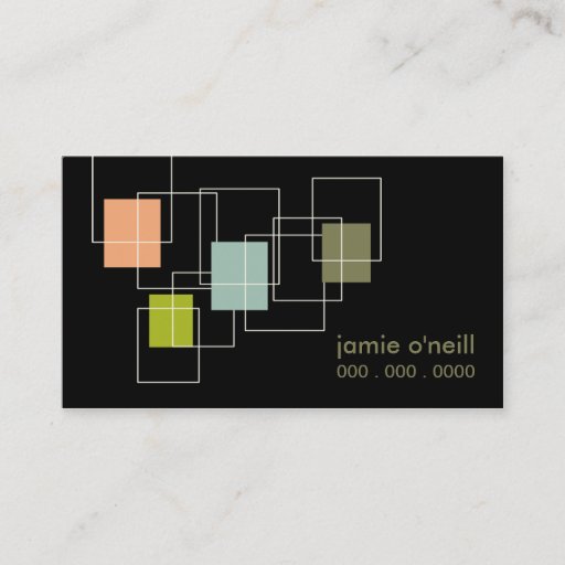 Customizable Geo Retro Biz Card Business Card Templates