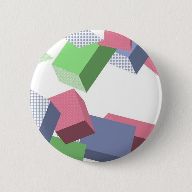 Geo Shapes Pinback Button (Front)