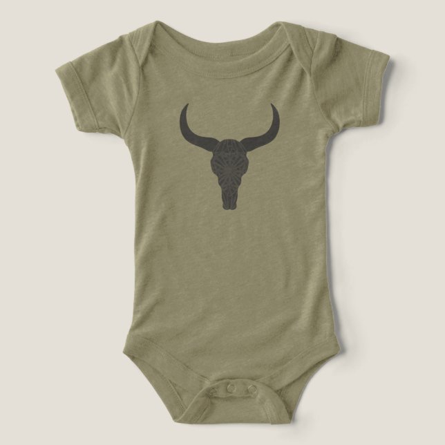 'Geo Skull' Baby One Piece Infant T-shirt (Design Front)