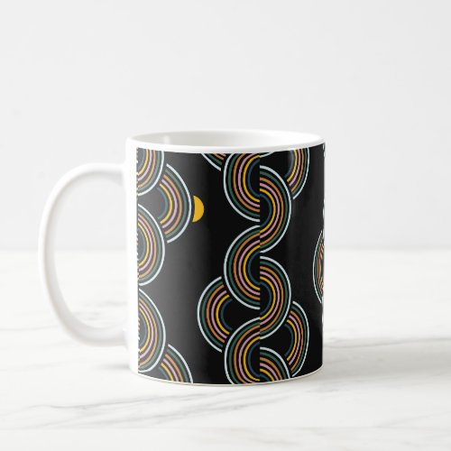 Geo Stripe Trendy Vintage Design Coffee Mug