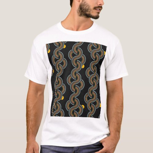 Geo Stripe Trendy Vintage Design T_Shirt