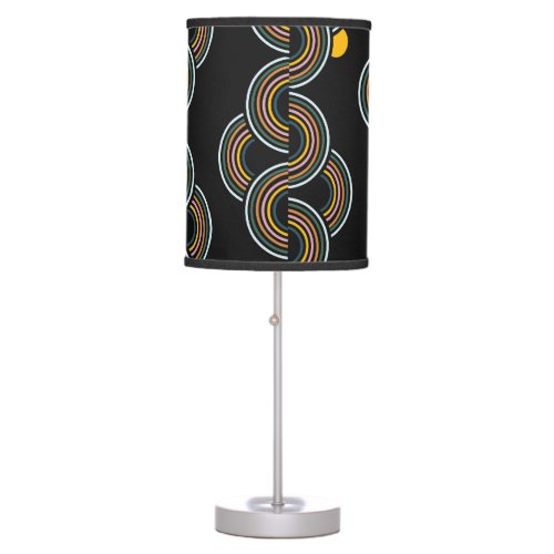 Geo Stripe Trendy Vintage Design Table Lamp