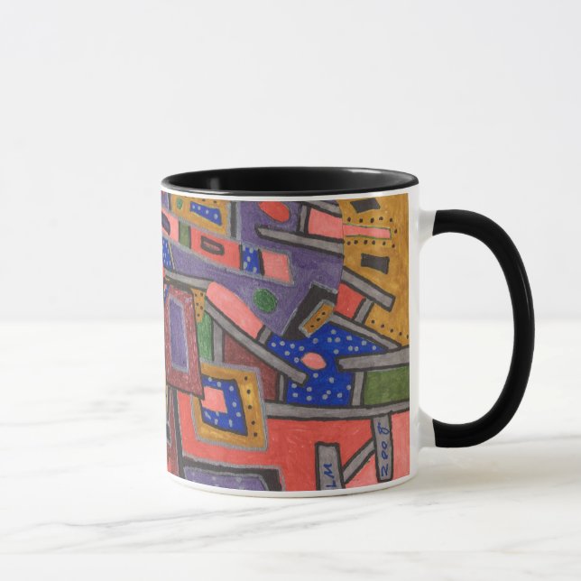 Geo Tech, Abstract Art Mug (Right)