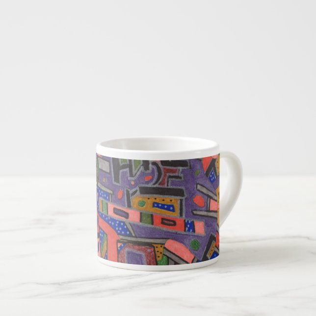 Geo-Tech, abstract Espresso Cup (Front Right)