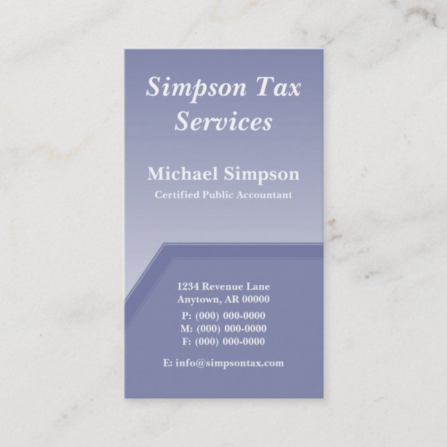 Geo Tech Business Card, Serene Blue Card (Front)
