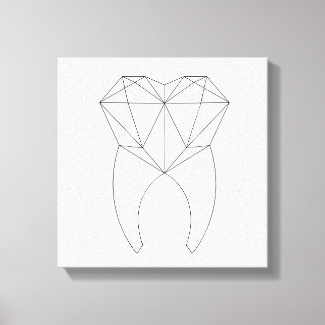 Geo Tooth Canvas Print (Front)