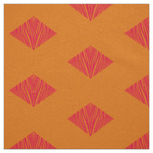 geo zebra pink orange fabric