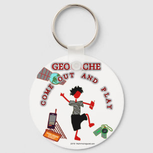 Geocache Come Out And Play Keychain